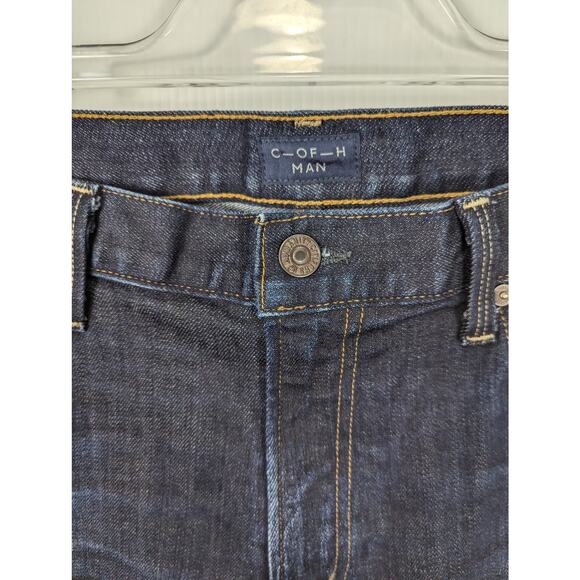 Citizens of Humanity Gage Jeans 36x33 Dark Wash Slim Straight Distressed Faded - Picture 4 of 10
